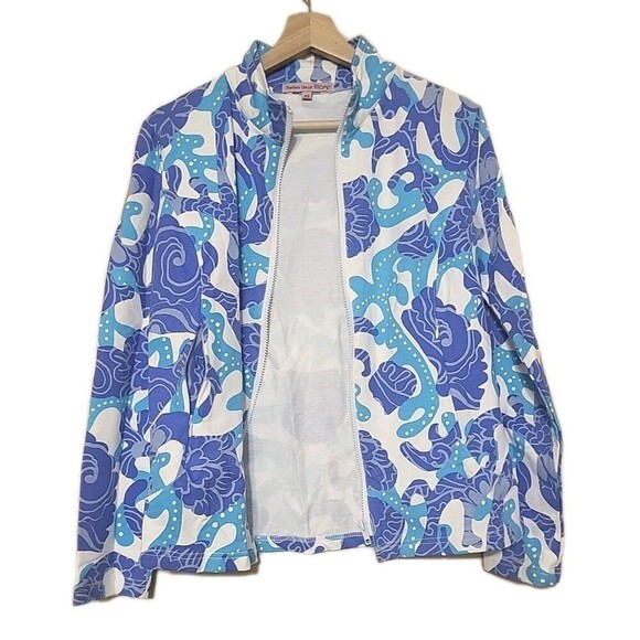 Barbara Gerwit Womens XS Full Zip Resort Jacket- Micro Terricloth - Nautical - Picture 7 of 7